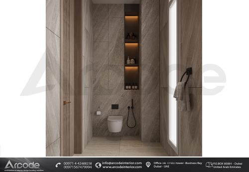 Modern Style Bathroom with Marble Niche