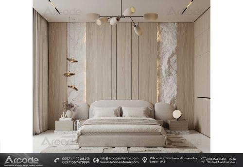 master bedroom design with rotating tv unit 3