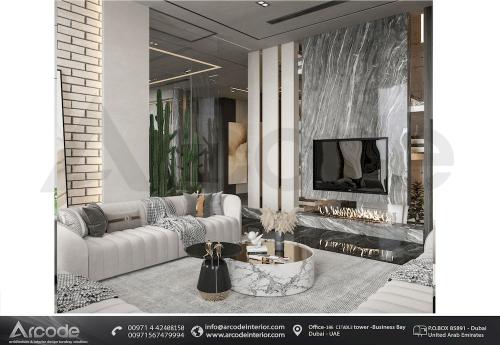 MODERN LIVING AREA with TV wall  DESIGN 